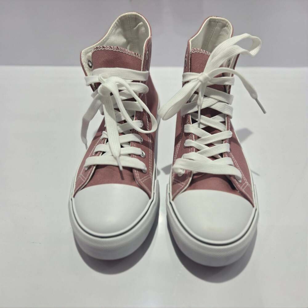 Women's High Top Canvas Lace-Up Casual Sneakers